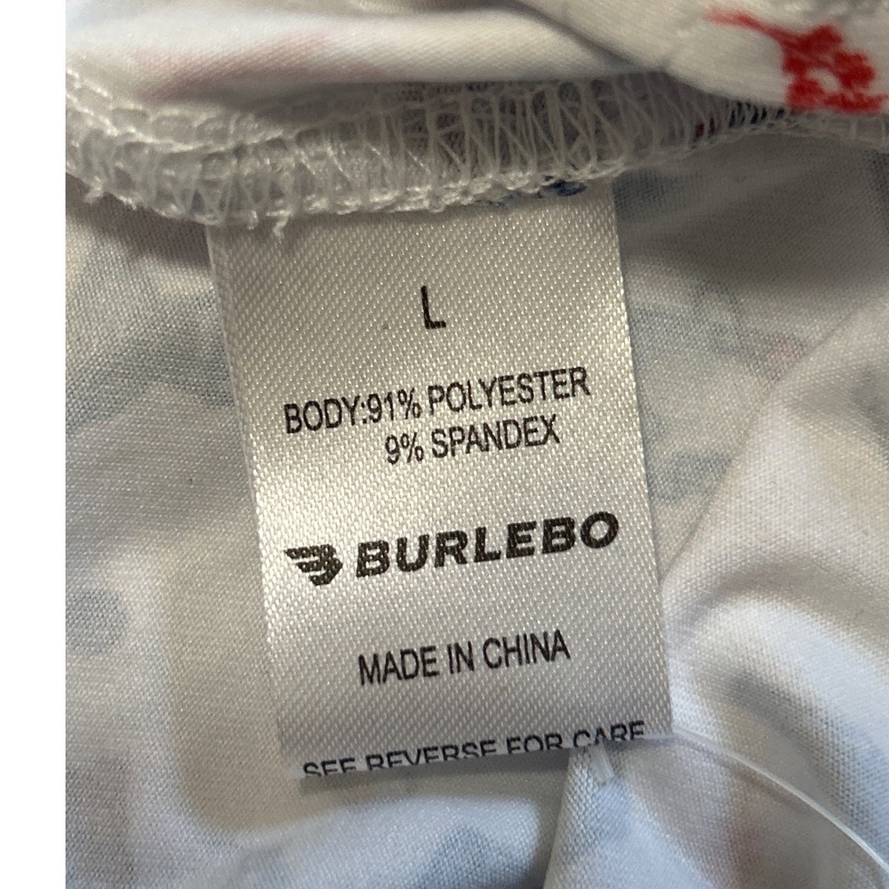 Burlebo Mens Performance Polo Shirt Large White BBQ Grill Print UPF 50 NWT - Picture 6 of 12
